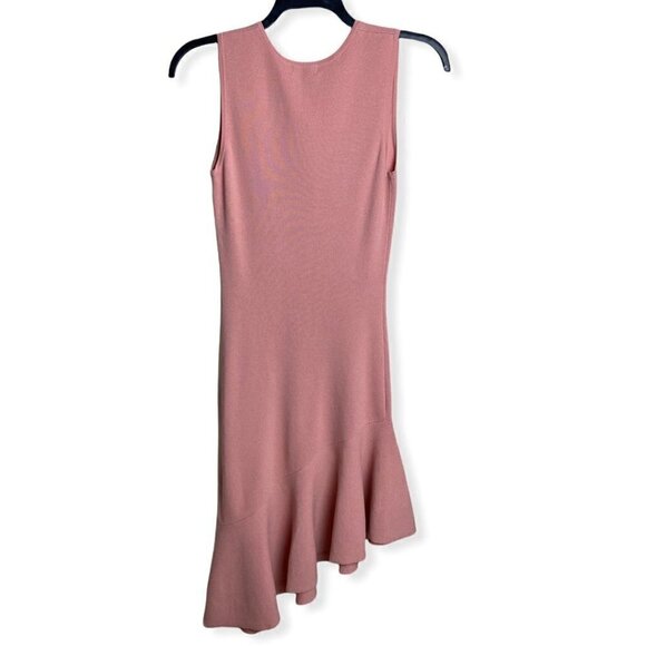 525 America Midi Dress NWT $138 Asymmetrical Ruffle Hem in Pink Sand Women’s Sm - Picture 6 of 7